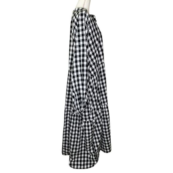The Lullaby Club Maxi Avalon Smock Dress Black & White Gingham Size 3XL - Picture 5 of 8